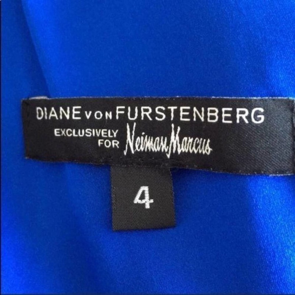 Diane von Furstenberg Mula wool dress blue 4 - Picture 8 of 9